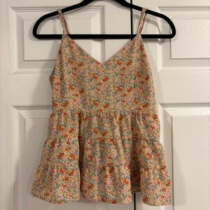 Romantic Tiered Ruffle Floral Camisole